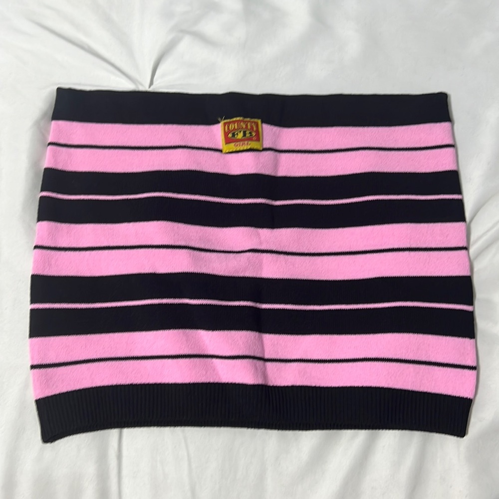 FB County Charlie Brown Tube Top - Black/Pink
